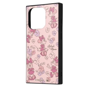iPhone 15 Pro / ディズニー / ハイブリッドケース KAKU / ミニーマウスとお花の総柄