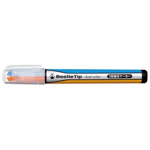 [コクヨ] 2色蛍光マーカー ビートルティップ デュアルカラー オレンジ×ライトブルー PML303-3