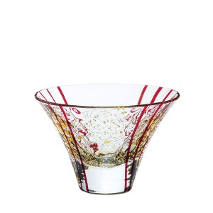 江戸硝子 八千代窯 杯(花見酒)茜 Handmade glassware made in Japan