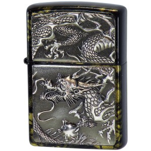 ZIPPO 半立体電鋳板 ライズメタル 銀龍亀甲 銀龍 亀甲 銀