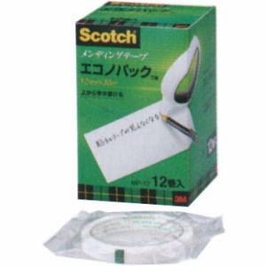 3M Scotchメンディングテープ エコノパック 大巻(12mm×30m) MP-12