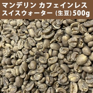 コーヒー 生豆 マンデリン カフェインレス スイスウォーター  500g　【送料無料/メール便】