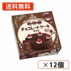 森永製菓 チョコレートケーキセット 187g×12個　(6個×2ケース)　チョコケーキ レンジで簡単　送料無料(一部地域を除く)