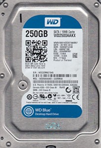 wd2500aakx-22erma0?Westernデジタル250?GB 7200rpm SATA 6.0?Gbps 3.5イン(中古品)