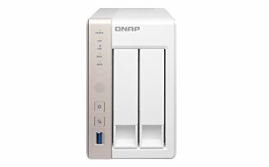 QNAP(キューナップ) TurboNAS デュアルコアCPU 1GBメモリ 2ベイ 2年保証 多(中古品)