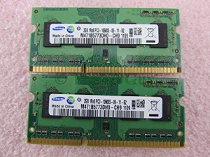 サムスン 4GB 2 x 2GB PC3-10600s DDR3 1333 S0DIMM ノートパソコンメモリ (中古品)