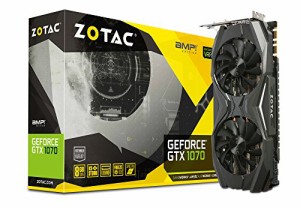 ZOTAC GeForce GTX 1070 AMP グラフィックスボード VD6069 ZTGTX1070-8GD5A(中古品)