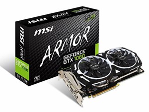 MSI GeForce GTX 1060 ARMOR 6G OCV1 グラフィックボード VD6150(中古品)