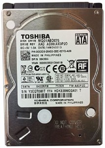 Toshiba MQ01ABD075 750GB SATA 3GB/s 5400RPM 2.5 Inch 9.5mm Internal Ha(未使用品)