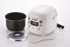 有限会社新津興器 ホームスワン マイコン式炊飯ジャー 3.5合炊き ホワイト (未使用品)