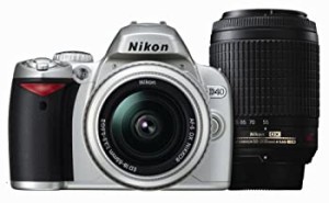 【中古 良品】 Nikon デジタル一眼レフカメラ D40 ダブルズームキットII シ
