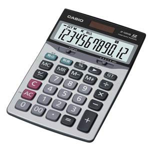 【中古】 CASIO カシオ 卓上タイプ 12桁 電卓【ジャストサイズ】CASIO 本格実務電卓 JF-120VB-N