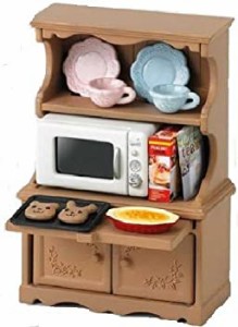 【中古】シルバニアファミリー 家具 食器棚・オーブンレンジセット カ-413