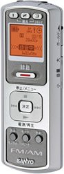 【中古】 サンヨー デジタルボイスレコーダーwithラジオ ICR-RB76M