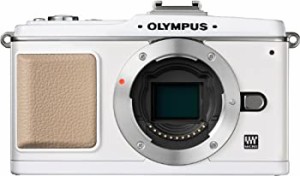 【中古】 OLYMPUS オリンパス マイクロ一眼 PEN E-P2 ボディ ホワイト E-P2BODY-WHT