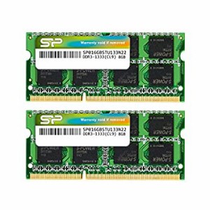 (中古品)シリコンパワー ノートPC用メモリ 204Pin SO-DIMM DDR3-1333 PC3-10600 8GB