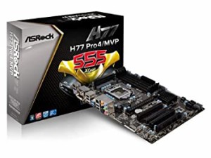 ASRock マザーボード H77 ATX USB3.0 SATA3 H77 Pro4/MVP(中古品)