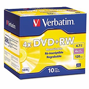 (中古品)Verbatim 94839?DVD + RWディスク、4.7?GB、4?x、W/スリムジュエルCases、