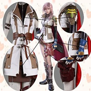 【中古】コスプレ衣装♪FF13 ファイナルファンタジーXIII  ライトニング風 ウイッグ付き サイズ指定可