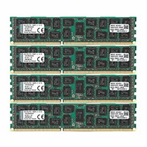 【中古】 キングストン Kingston サーバー&ワークステーション用メモリ DDR3-1333 (PC3-10600) 16GB×4枚 CL9 ECC Registered DIMM Dual 