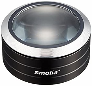 【中古】 3R スリー・アールシステム 使い方簡単LED付卓上ルーペ [LED拡大鏡smolia] ブラック 3R-SMOLIA-5
