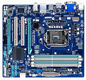 GIGABYTE マザーボード Intel B75 LGA1155 Micro ATX GA-B75M-D3H/A Rev1.2(中古品)