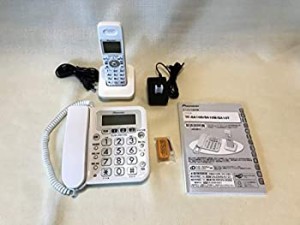 【中古】パイオニア デジタルコードレス留守番電話機 子機1台タイプ ホワイト TF-SA10S-W
