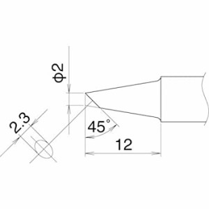 白光 こて先 2BC型 T22BC2(中古品)