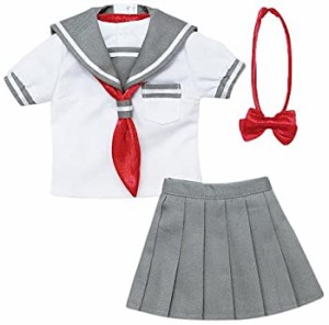 【中古】50セーラー夏服set ホワイト×グレー