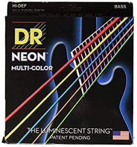 DR ベース弦 5弦 NEON ニッケルメッキ マルチ カラー コーテッド .045-.125 NMCB5-45(中古品)