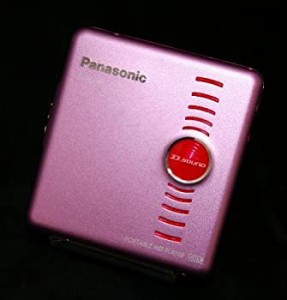 【中古品】Panasonic　パナソニック　SJ-MJ19-P ピンク　ポータブルMDプレ 