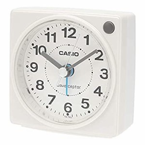 【中古】 CASIO カシオ 置時計 電波時計 アナログ 角型 ホワイト TQ-750J-7JF