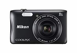 Nikon デジタルカメラ COOLPIX S3700 ブラック 光学8倍ズーム 2005万画素 S(中古品)