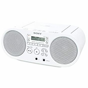 ソニー CDラジオ ZS-S40 : FM/AM/ワイドFM対応 ホワイト ZS-S40 W(中古品）