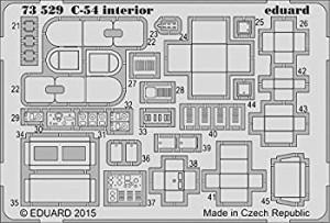【中古】エデュアルド 1/72 C-54 内装パーツ・糊付き レベル用