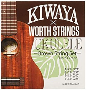 【Worth×KIWAYA】 K-BM フロロカーボン弦 セット (オールサイズ対応 ウクレレ弦 ブラウン)(中古品)