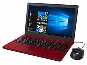 【中古】 富士通 15.6型 ノートパソコンFMV LIFEBOOK AH45 B2 ルビーレッド FMVA45B2R