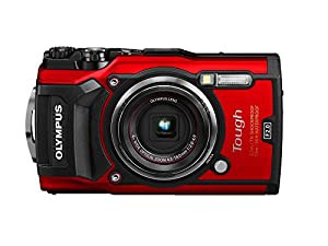 OLYMPUS デジタルカメラ  Tough TG-5 レッド 1200万画素CMOS F2.0 15m 防水（中古品）