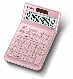 (中古品)カシオ 電卓　12桁 （ライトピンク）CASIO　スタイリッシュ電卓　ジャスト