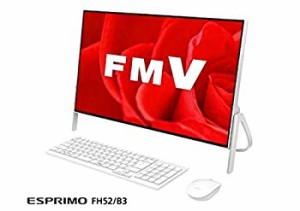 【中古】 富士通 23.8型 デスクトップパソコンFMV ESPRIMO FH52/B3 ホワイト FMVF52B3W2