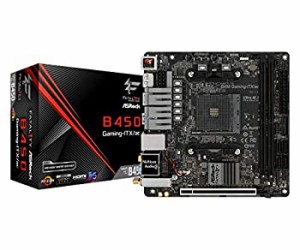 ASRock AMD B450チップ搭載 Mini-ITX マザーボード Fatal1ty B450 Gaming-I(中古品)