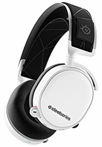 【中古】SteelSeries ゲーミングヘッドセット ワイヤレス 無線 密閉型 ロスレス 低遅延 7.1chサラウンド Arctis 7 61508 ホワイト 通常