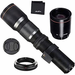 【中古】 高解像度 500mm/1000mm マニュアル望遠反射レンズ Canon EOS Rebel T3i T4i T5 T5i T6 T7 T6i T6s T7i SL1 SL2 EOS 60D 70D 77D