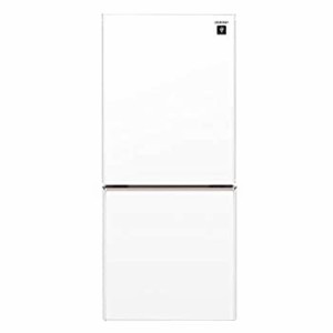 【中古】シャープ SHARP 冷蔵庫 (幅48.0cm) 137L プラズマクラスター 両開き 2ドア (つけかえどっちもドア・ガラスドア) クリアホワイト 