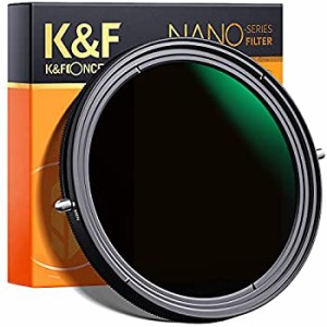 【中古】 K&F Concept 67mm 可変NDフィルターND2-ND32+CPLフィルター 1枚2役レンズフィルター X状ムラなし 5段階減光 28層ナノコーティン