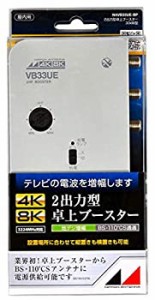 【中古】 日本アンテナ 4K8K対応 卓上型ブースター 地デジ増幅 33dB型 2出力 NAVB33UE-BP