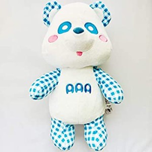 【中古】 AAA え〜パンダ ギンガム チェック BIG ぬいぐるみ 與真司郎 ブルー 青 えーパンダ