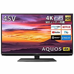 【中古】 シャープ 4K チューナー内蔵 液晶 テレビ Android TV HDR対応 N-Blackパネル AQUOS 45V型 4T-C45BN1