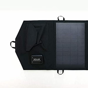 【中古】 エアージェイ ポータブルソーラー充電器 太陽光充電 最大出力14W AJ-SOLAR14W ブラック BK