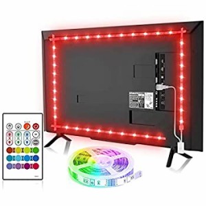 【中古】 SIBI LED テープライト USB式 2m テレビバックライト 0.5Mx4本 間接照明 高輝度5050SMD リモコン付き 調色調光 PC・テレビ照明 